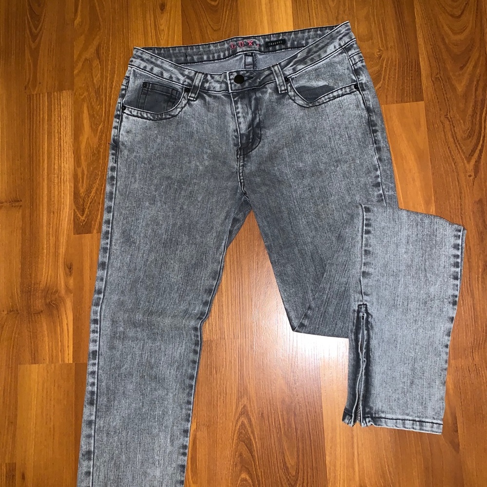 LUX Urban Outfitters Grey Jeans with Zipper Leg